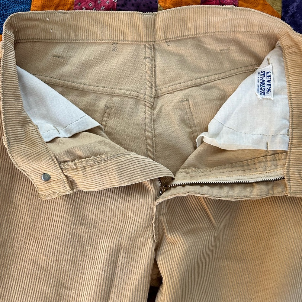 Levi’s Sta-Prest True Vintage 70’s corduroy flare western pants Black tab 28x31 - Picture 8 of 11